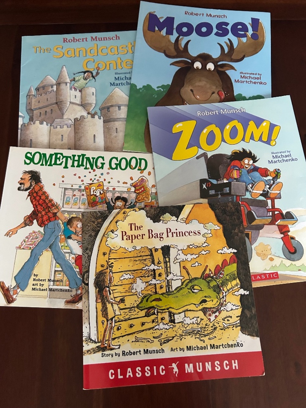 Robert Munsch Children's Book Lot of 5 Classic Paper Bag Princess Something Good